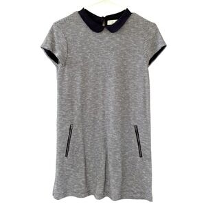 Zara Girls Soft Collection Shift Dress Navy Check Houndstooth 13-14 Peter Pan‎